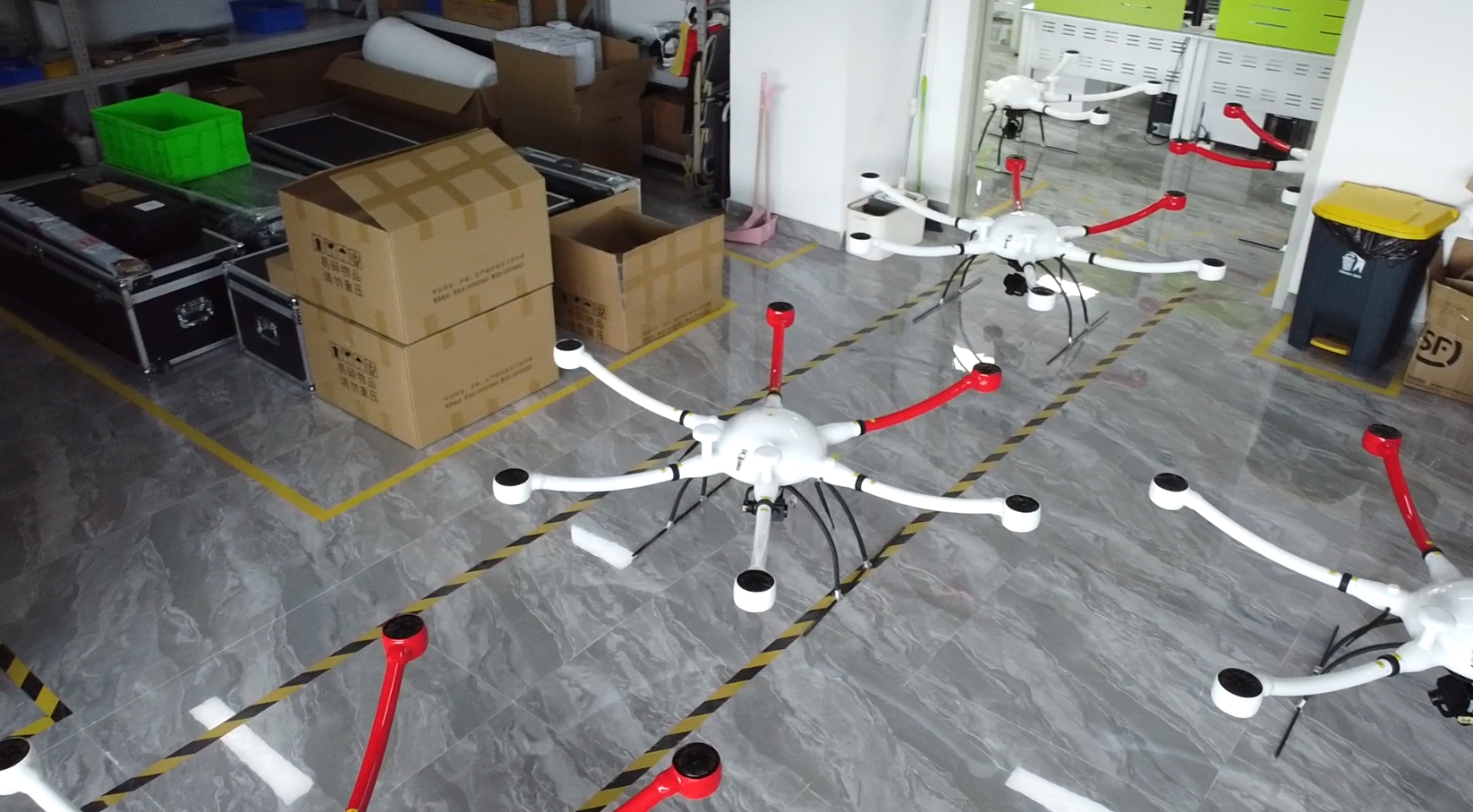 10 units 6-1600S hexacopter drone flight test before delivery