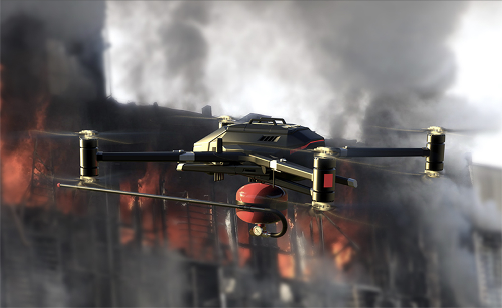 The application of drone in fire fighting and rescue work